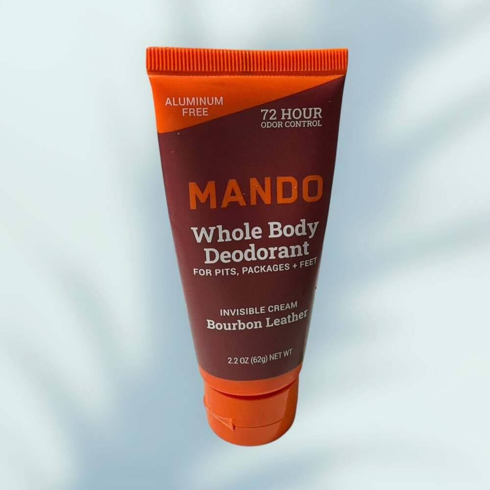 Mando Whole Body Deodorant Invisible Cream Bourbon Leather 2.2 oz